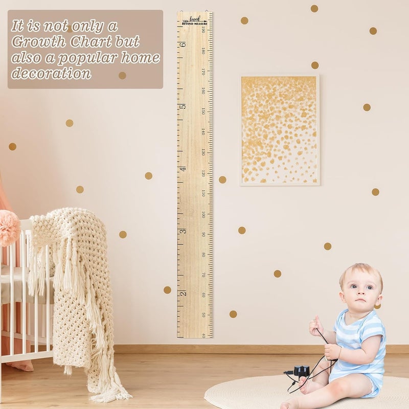 Eersida Growth Chart for Wall Kids Height Growth Chart Wooden Ruler Nursery Wall Decor Boys Girls Height Measurement Loved Beyond Measure for Room Hanging Decor(Classic Style) - Image 5